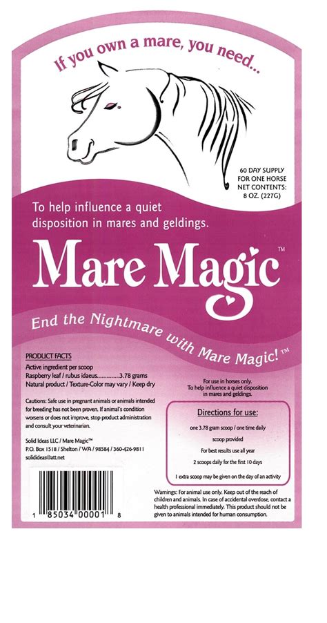 Mare magic ingrrdients